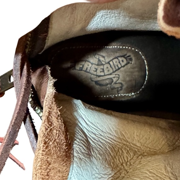 Freebird Grany Lace Up Leather Granny Tall Boots in Wine - Picture 13 of 14